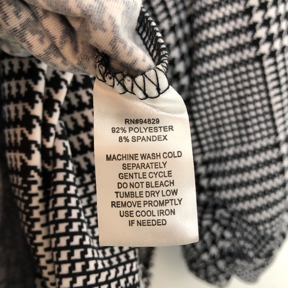 NWOT Planet Gold Plus houndstooth knit jumpsuit black white - Picture 7 of 7